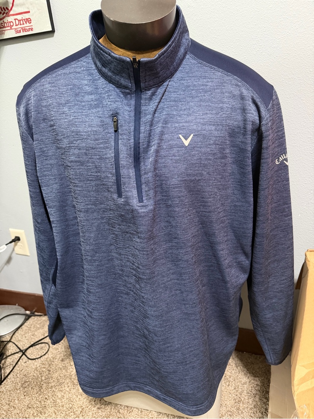 Callaway Weather Series Men’s 3XLT Navy Quarter-Zip Pullover